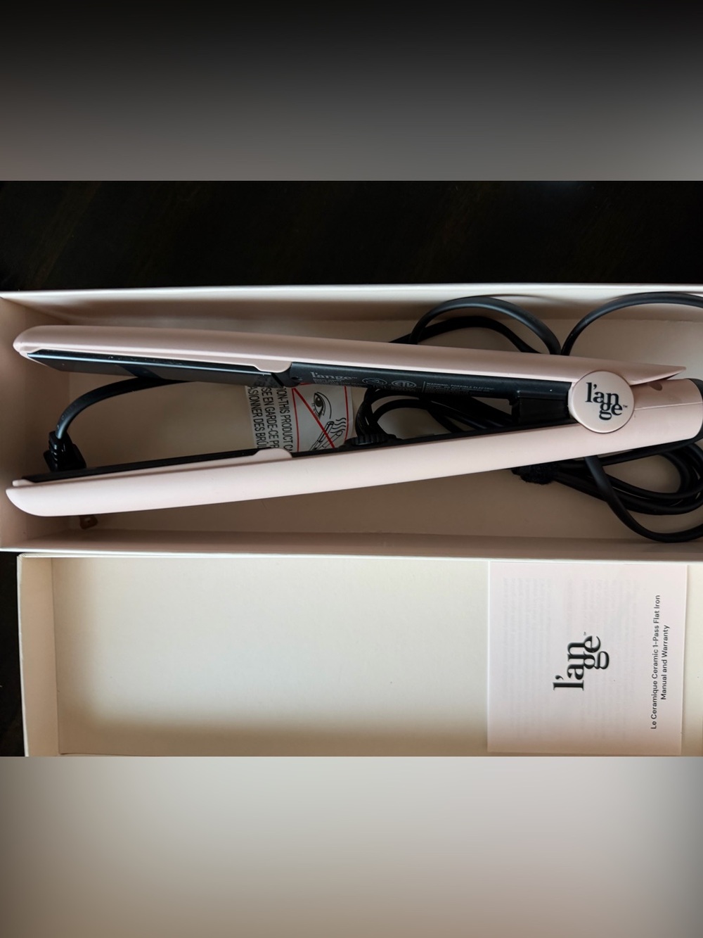 Lange Pink Ceramic Flat Iron Hair Straightener